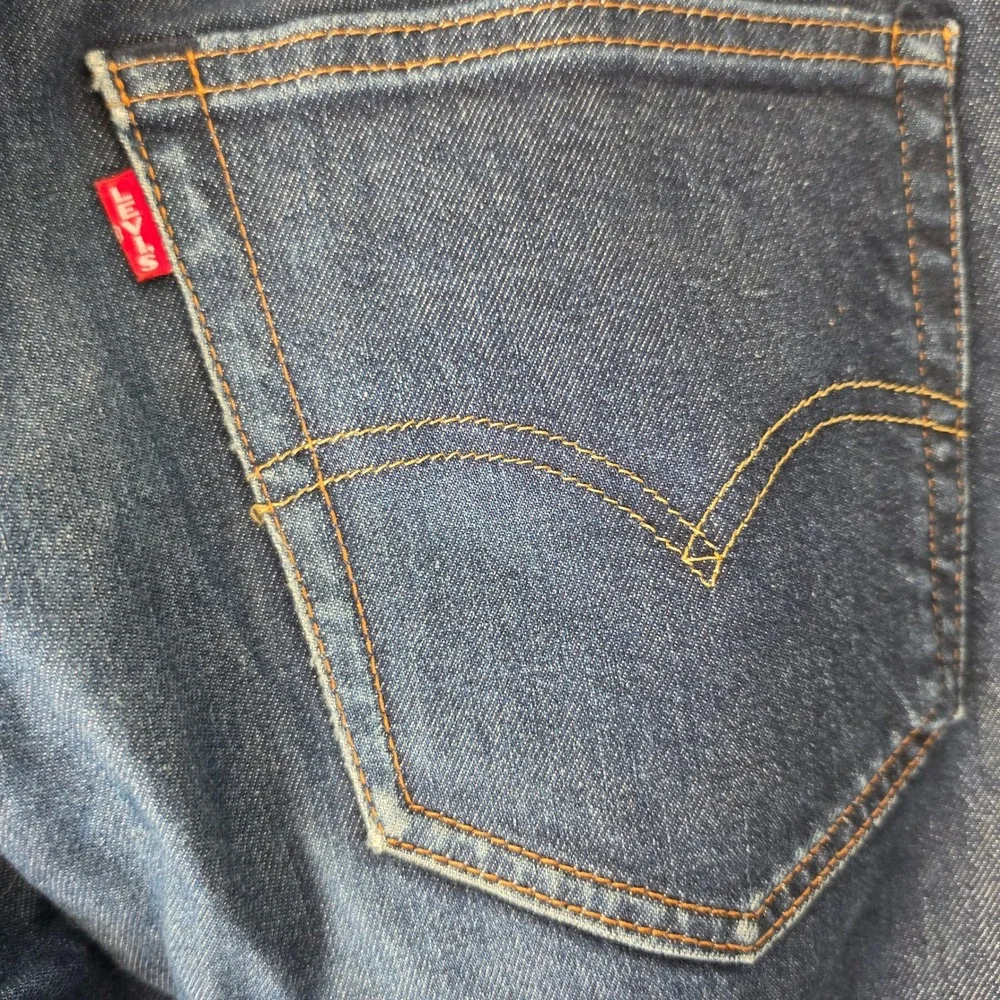 Levis lot 502 big E Slim Fit Jeans Mens Dark Indigo Blue Denim Pants W29 L30